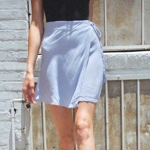Brandy Melville Blue Floral Genevieve Skirt